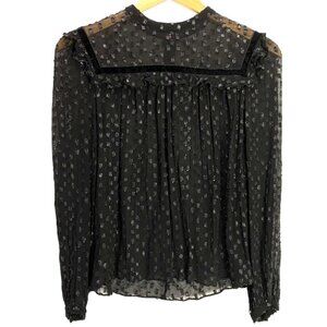 Needle & Thread sheer metallic top